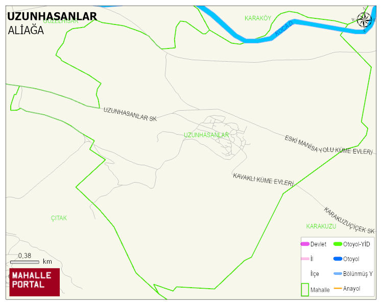 UZUNHASANLAR Mahallesi Haritası | Dağlar, Ovalar ve Akarsu Bilgileri