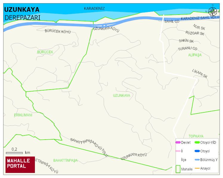 UZUNKAYA Köyü Haritası | Detaylı Köy ve Mahalle Görünümü