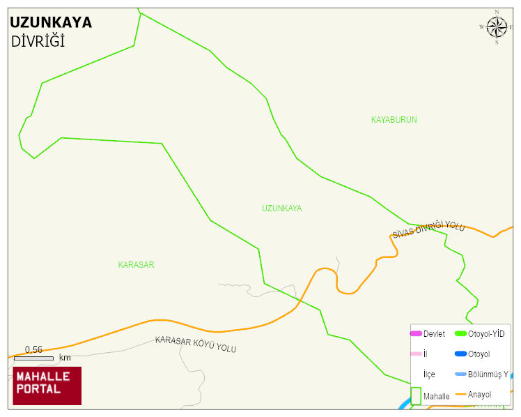 UZUNKAYA Köyü Haritası | Güncel Mahalle ve Köy Haritası
