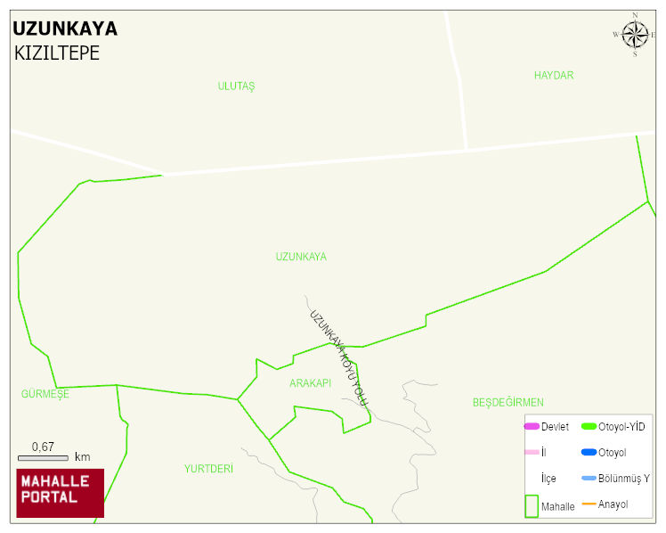 UZUNKAYA Mahallesi Haritası | Dağlar, Ovalar ve Akarsu Bilgileri