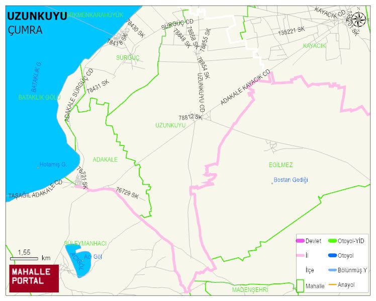 UZUNKUYU Mahallesi Haritası | İnteraktif Köy ve Mahalle Sınırları