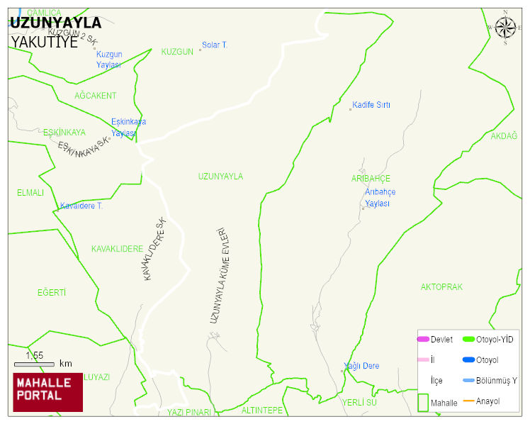 UZUNYAYLA Mahallesi Haritası | Güncel Mahalle ve Köy Haritası