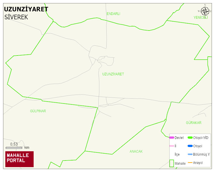 UZUNZİYARET Mahallesi Haritası | Mahalle ve Köy Sınırı