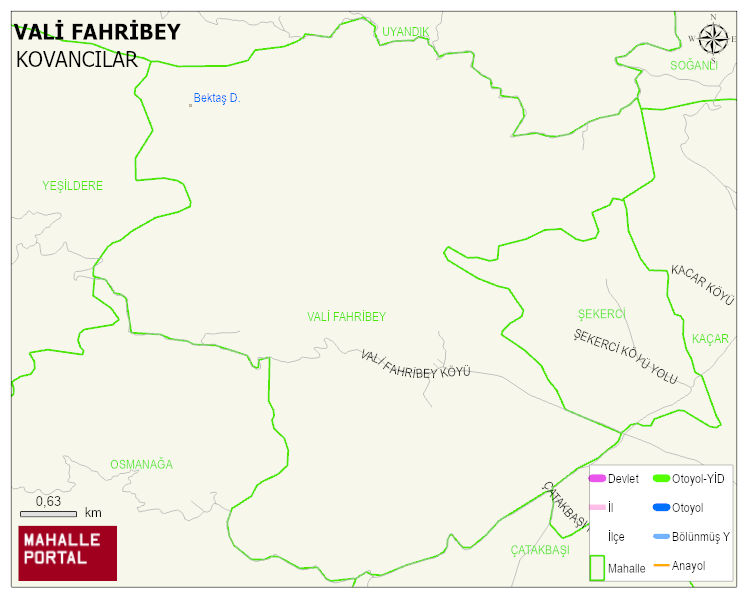 VALİ FAHRİBEY Köyü Haritası | Coğrafi Yapı ve Detaylı Haritası