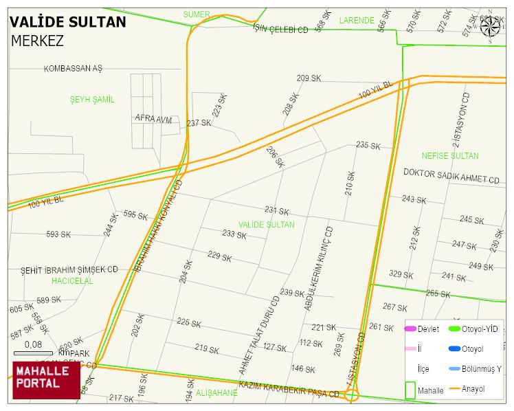 VALİDE SULTAN Mahallesi Haritası | Mahalle Sokak Haritası