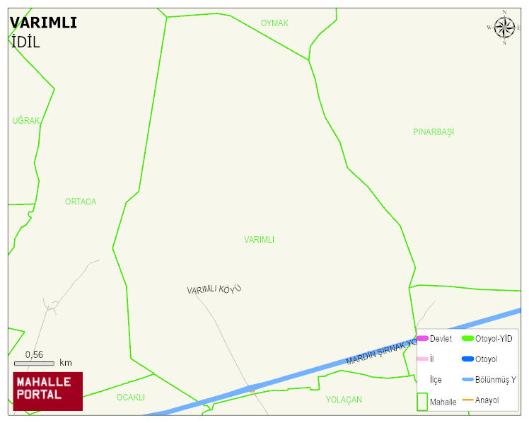 VARIMLI Köyü Haritası | Yükselti ve Doğa Özellikleri
