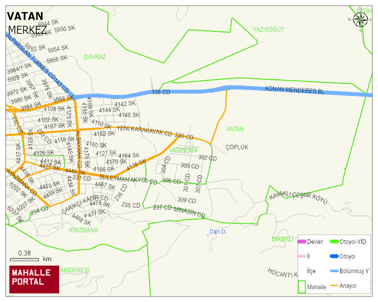 VATAN Mahallesi Haritası | Sayısal Bölge Görünümü