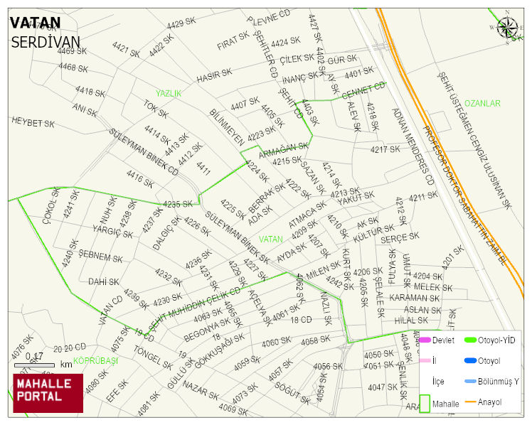 VATAN Mahallesi Haritası | Dağlar, Ovalar ve Akarsu Bilgileri