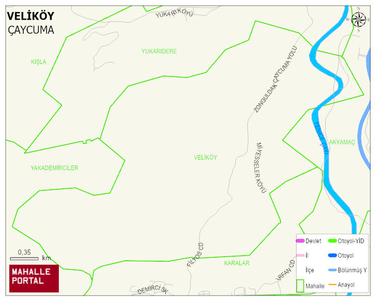 VELİKÖY Köyü Haritası | Coğrafi Yapı ve Detaylı Haritası