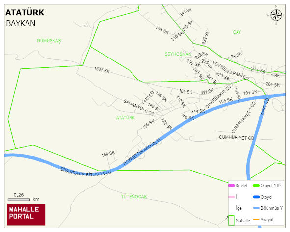 VEYSELKARANİ BELDESİ ATATÜRK Mahallesi Haritası | İnteraktif Köy ve Mahalle Sınırları