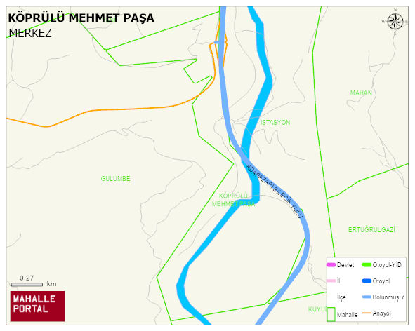 VEZİRHAN BELDESİ KÖPRÜLÜ MEHMET PAŞA Mahallesi Haritası | İnteraktif Köy ve Mahalle Sınırları