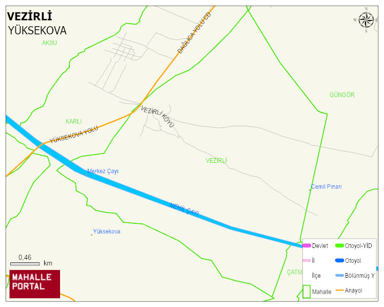 VEZİRLİ Mahallesi Haritası | Güncel Mahalle ve Köy Haritası