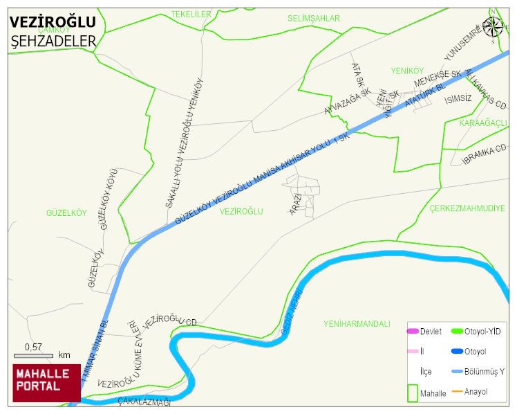 VEZİROĞLU Mahallesi Haritası | Detaylı Köy ve Mahalle Görünümü