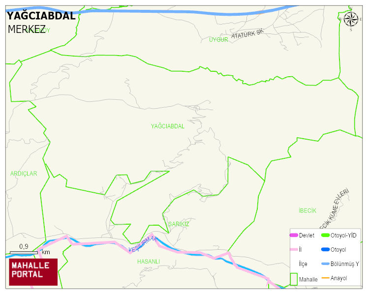 YAĞCIABDAL Köyü Haritası | Coğrafi Yapı ve Detaylı Haritası