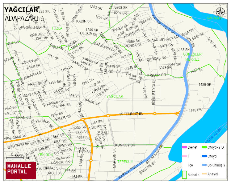 YAĞCILAR Mahallesi Haritası | Uydu Görüntüsü ve Harita Detayları