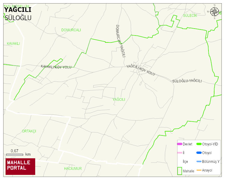 YAĞCILI Köyü Haritası | Sayısal Bölge Görünümü