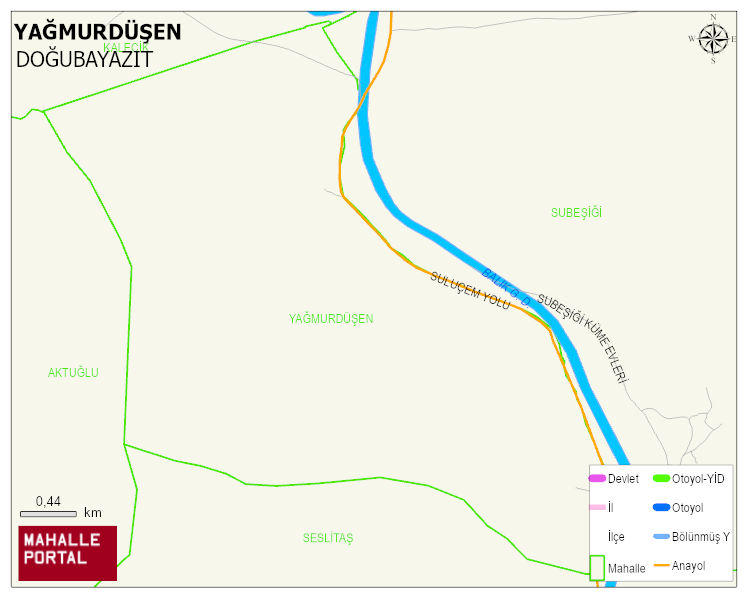 YAĞMURDÜŞEN Köyü Haritası | Güncel Mahalle ve Köy Haritası