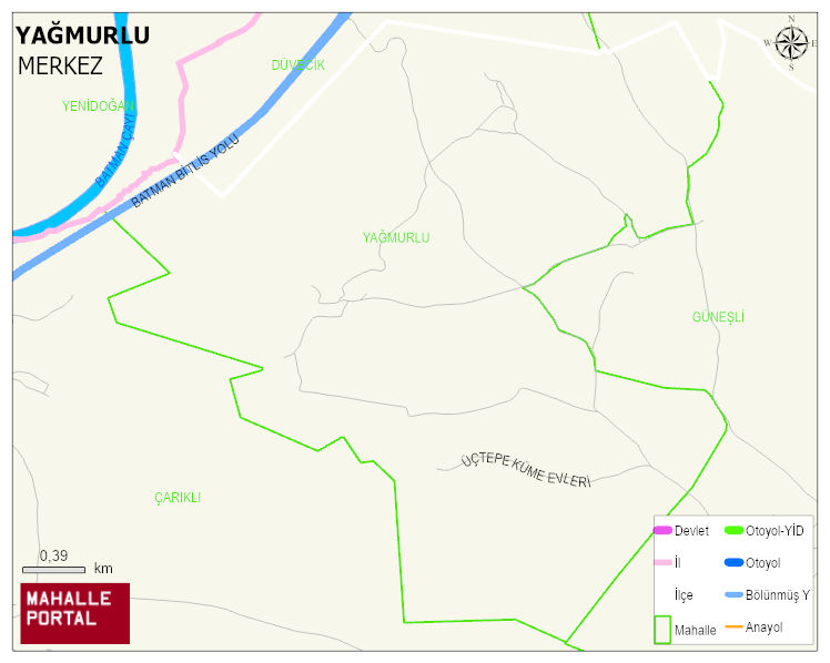 YAĞMURLU Köyü Haritası | Güncel Mahalle ve Köy Haritası