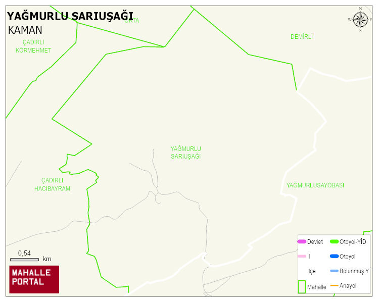 YAĞMURLU SARIUŞAĞI Köyü Haritası | Güncel Mahalle ve Köy Haritası