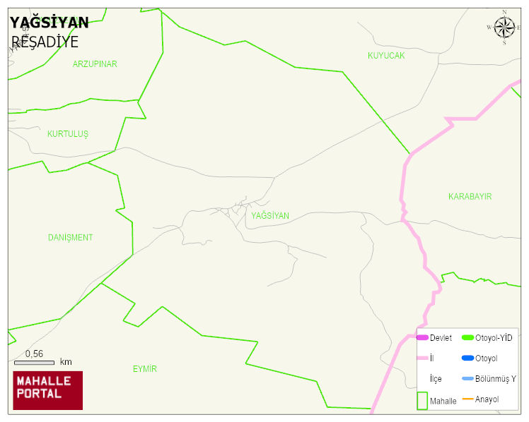 YAĞSİYAN Köyü Haritası | Güncel Mahalle ve Köy Haritası