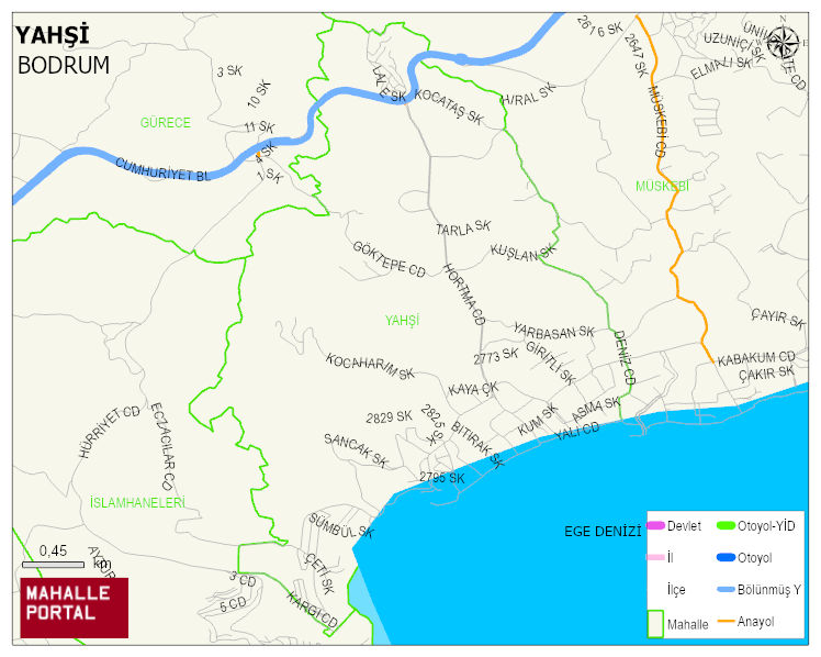 YAHŞİ Mahallesi Haritası | İnteraktif Köy ve Mahalle Sınırları
