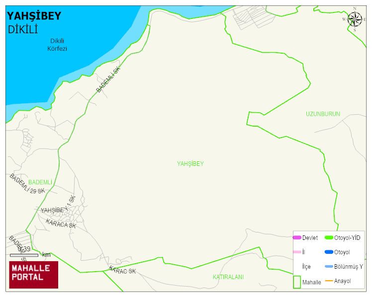 YAHŞİBEY Mahallesi Haritası | Mahalle ve Köy Sınırı