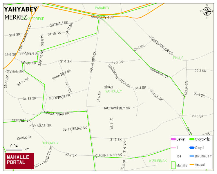 YAHYABEY Mahallesi Haritası | Mahalle Sokak Haritası