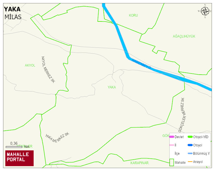 YAKA Mahallesi Haritası | Güncel Mahalle ve Köy Haritası