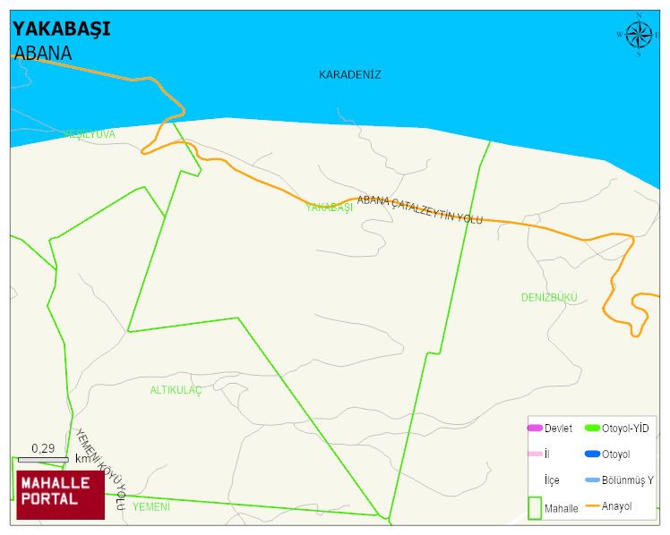 YAKABAŞI Köyü Haritası | Detaylı Köy ve Mahalle Görünümü