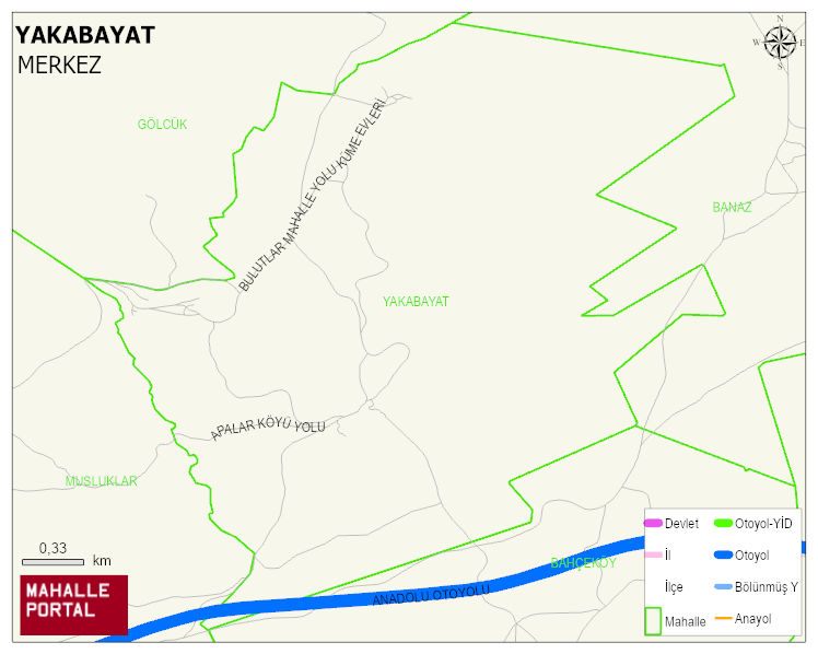 YAKABAYAT Köyü Haritası | Coğrafi Yapı ve Detaylı Haritası