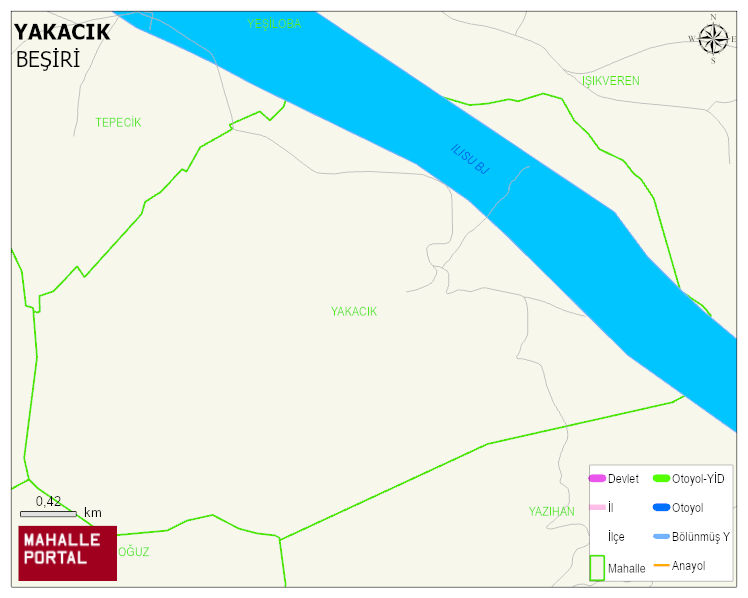 YAKACIK Köyü Haritası | İnteraktif Köy ve Mahalle Sınırları