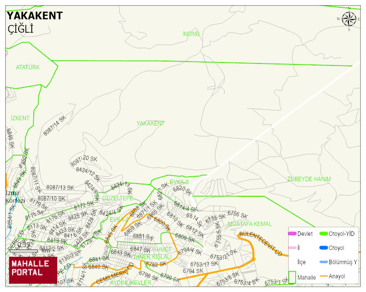 YAKAKENT Mahallesi Haritası | İnteraktif Köy ve Mahalle Sınırları