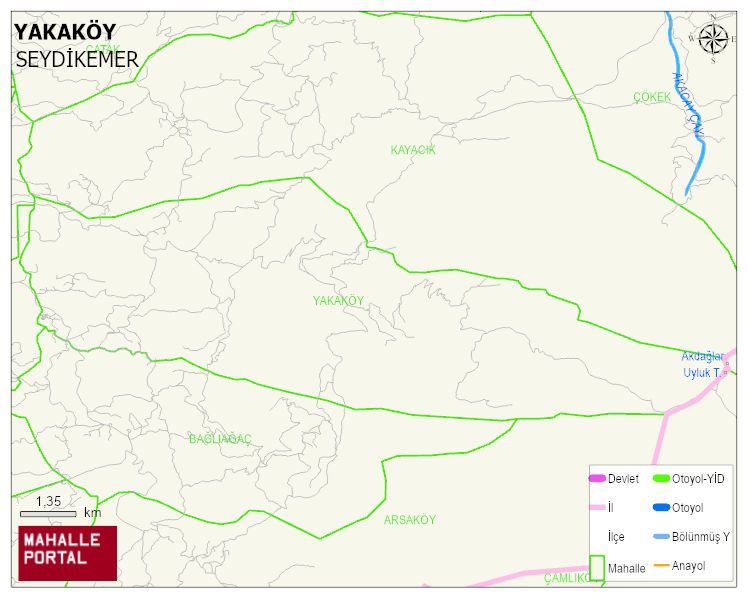 YAKAKÖY Mahallesi Haritası | Mahalle Sokak Haritası