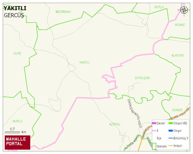 YAKITLI Köyü Haritası | Uydu Görüntüsü ve Harita Detayları