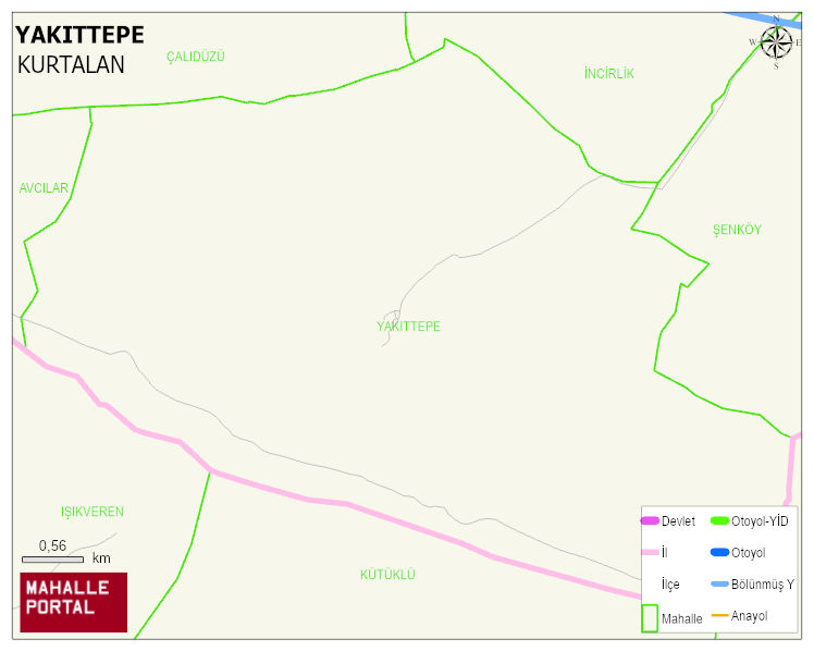 YAKITTEPE Köyü Haritası | İnteraktif Köy ve Mahalle Sınırları