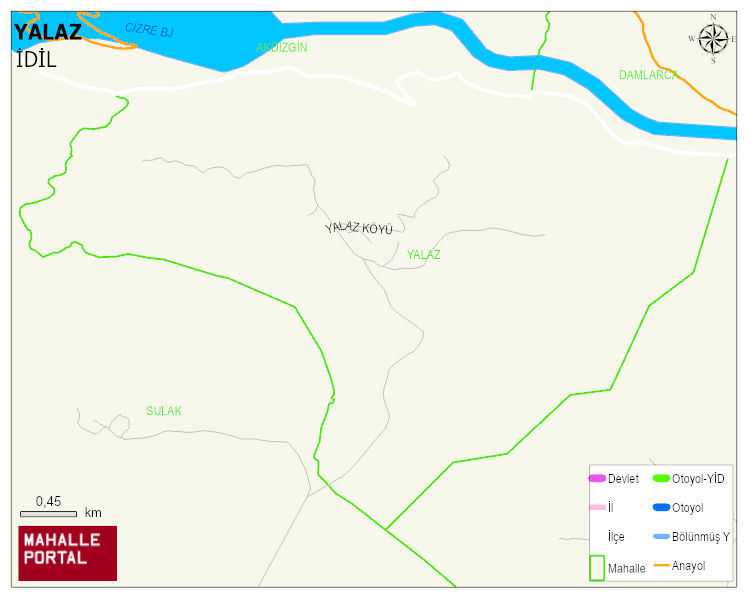 YALAZ Köyü Haritası | Güncel Mahalle ve Köy Haritası