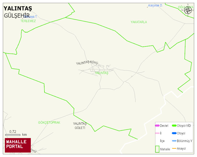 YALINTAŞ Köyü Haritası | Güncel Mahalle ve Köy Haritası