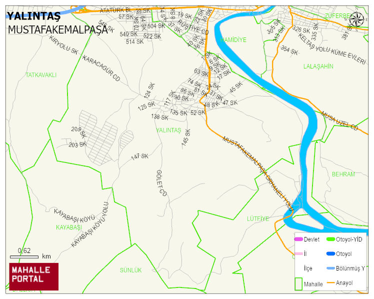 YALINTAŞ Mahallesi Haritası | Mahalle Sokak Haritası