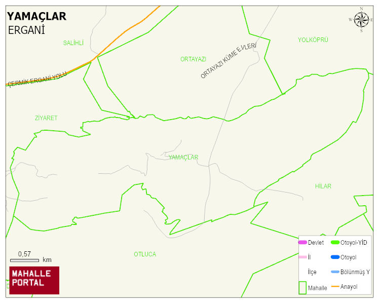 YAMAÇLAR Mahallesi Haritası | Mahalle Sokak Haritası
