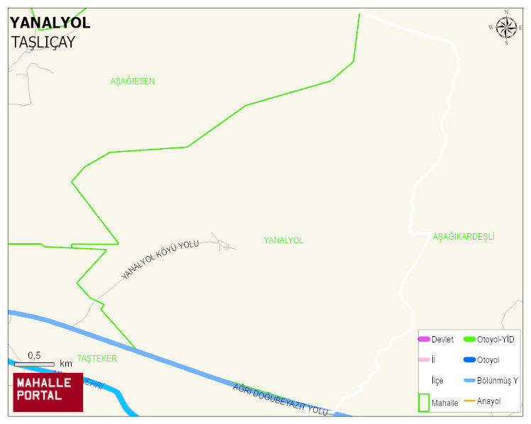 YANALYOL Köyü Haritası | Detaylı Köy ve Mahalle Görünümü