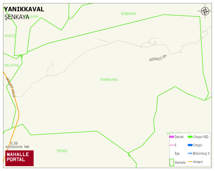 YANIKKAVAL Mahallesi Haritası | Sayısal Bölge Görünümü