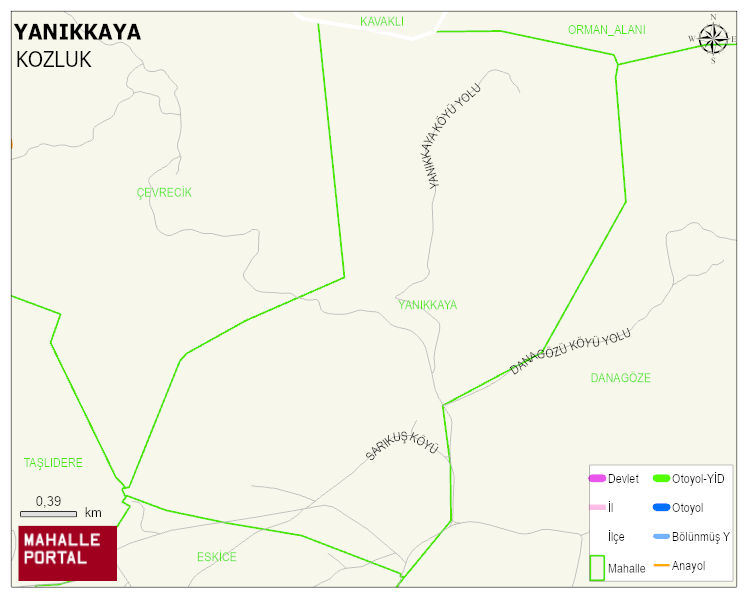 YANIKKAYA Köyü Haritası | Uydu Görüntüsü ve Harita Detayları