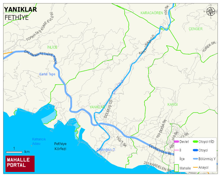 YANIKLAR Mahallesi Haritası | Güncel Mahalle ve Köy Haritası
