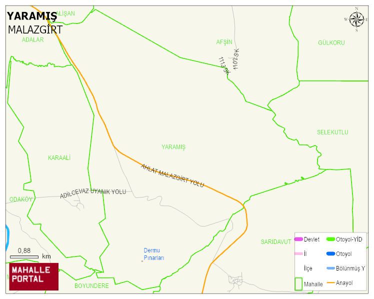 YARAMIŞ Köyü Haritası | Mahalle Sokak Haritası