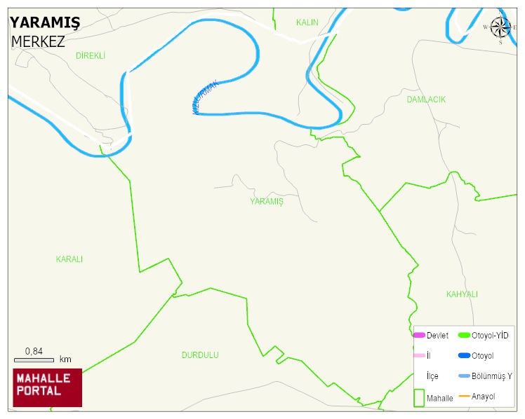 YARAMIŞ Köyü Haritası | İnteraktif Köy ve Mahalle Sınırları