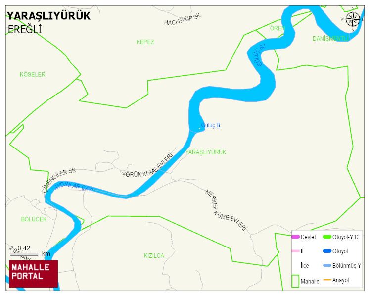 YARAŞLIYÜRÜK Köyü Haritası | Mahalle Sokak Haritası