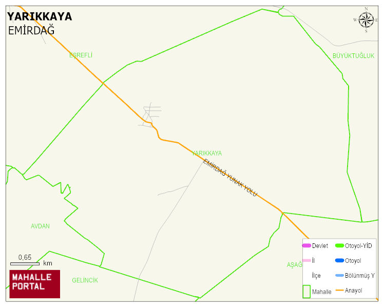 YARIKKAYA Köyü Haritası | Coğrafi Yapı ve Detaylı Haritası