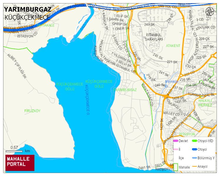 YARIMBURGAZ Mahallesi Haritası | Güncel Mahalle ve Köy Haritası