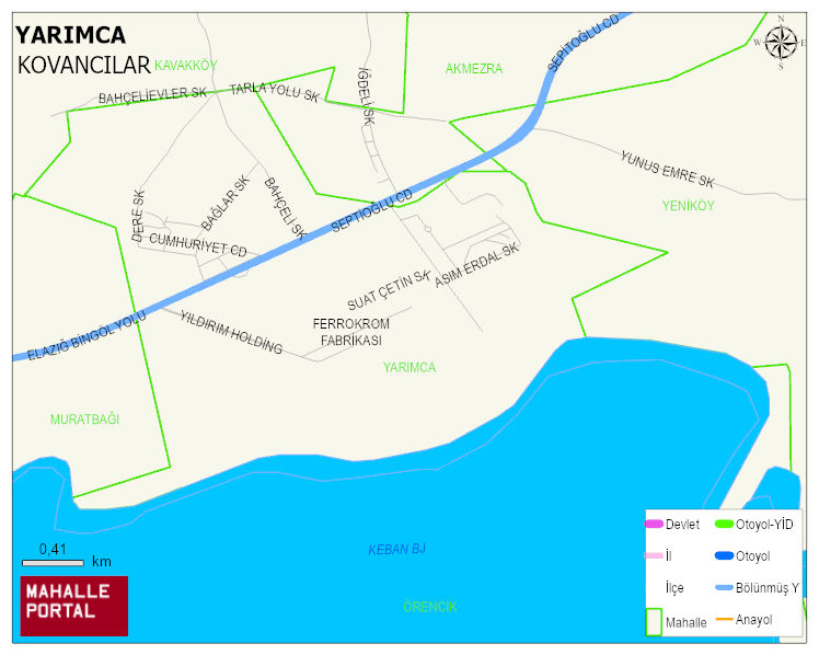 YARIMCA Köyü Haritası | Mahalle ve Köy Sınırı