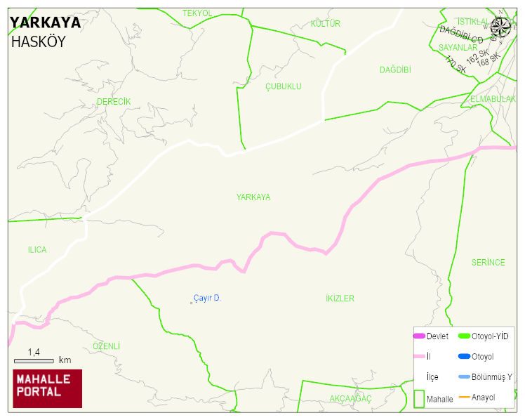 YARKAYA Köyü Haritası | Mahalle ve Köy Sınırı